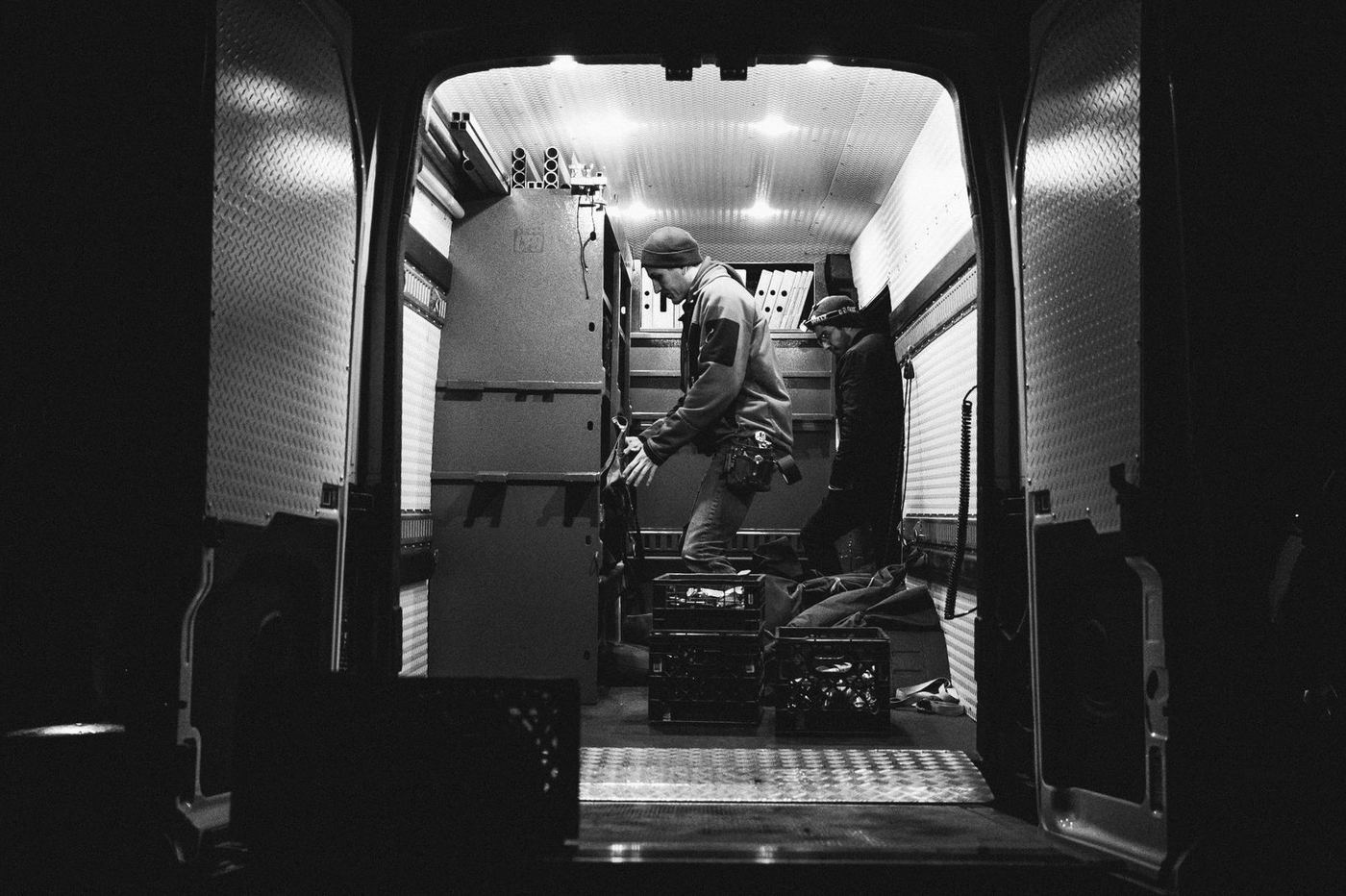 Production crew capturing content